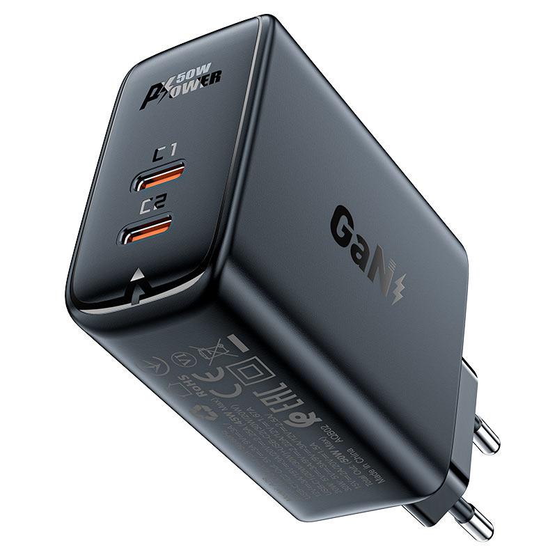 Acefast A29 PD50W GaN (USB-C+USB-C) Dual Port Charger