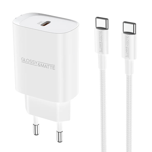 Wall charger set head + Type-C to type-C cable