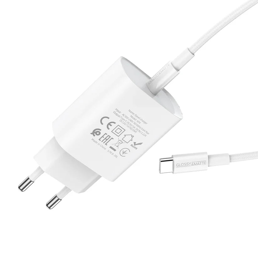 Wall charger set head + Type-C to type-C cable